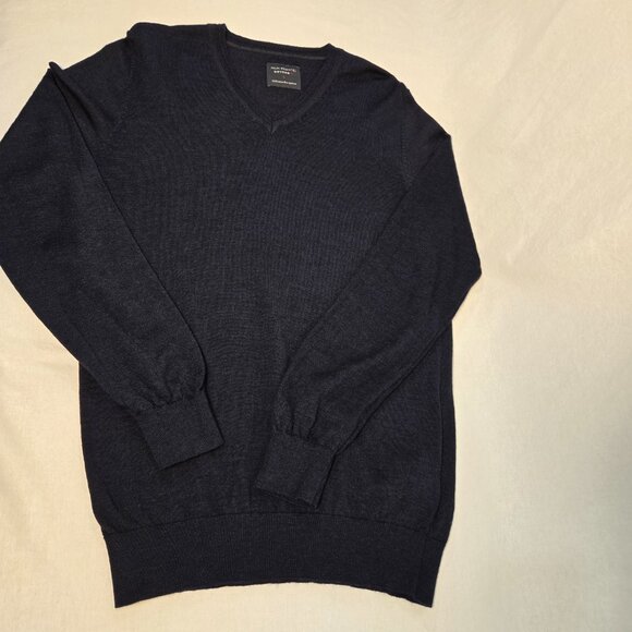 MON ES.SENTIEL DEVRED 1902 Old Money Quite Luxury Minimalist Navy Sweater Size L - Picture 4 of 16